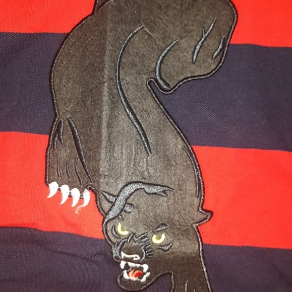 🚫SOLD!!🚫New Striped Panther Polo Red L - Picture 5 of 8
